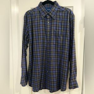 - Faconnable Long Sleeve Sz L Shirt Club Model Blue Flannel